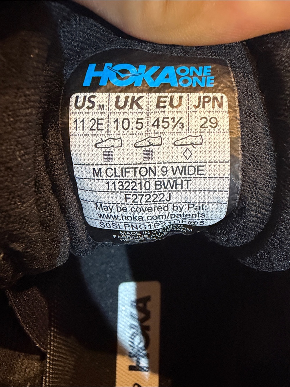 Hoka One One Clifton 9 wide - men’s size 11 2E in Excellent condition - Picture 4 of 7